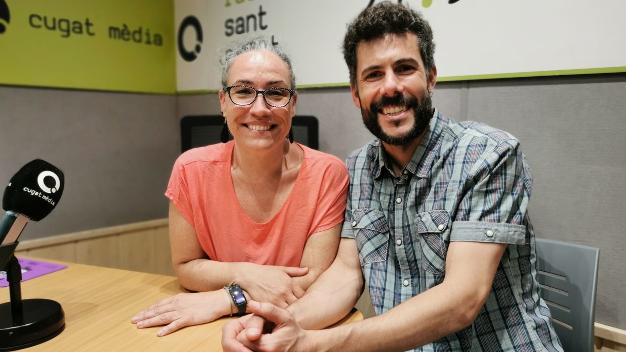 Jssica Sotodosos i Ivan Medina, a l'estudi de Rdio Sant Cugat / Foto: Cugat Mdia