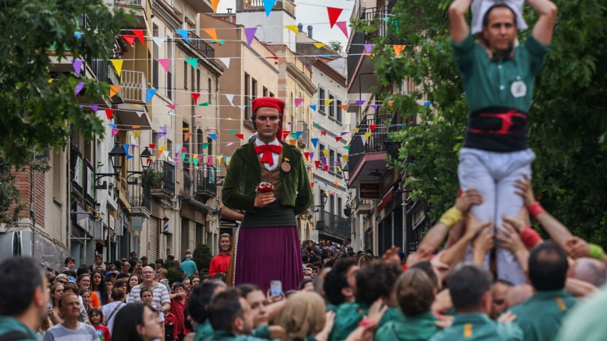Un moment del seguici de Sant Pere de la Festa Major de Sant Cugat de 2023 / Foto: Ajuntament