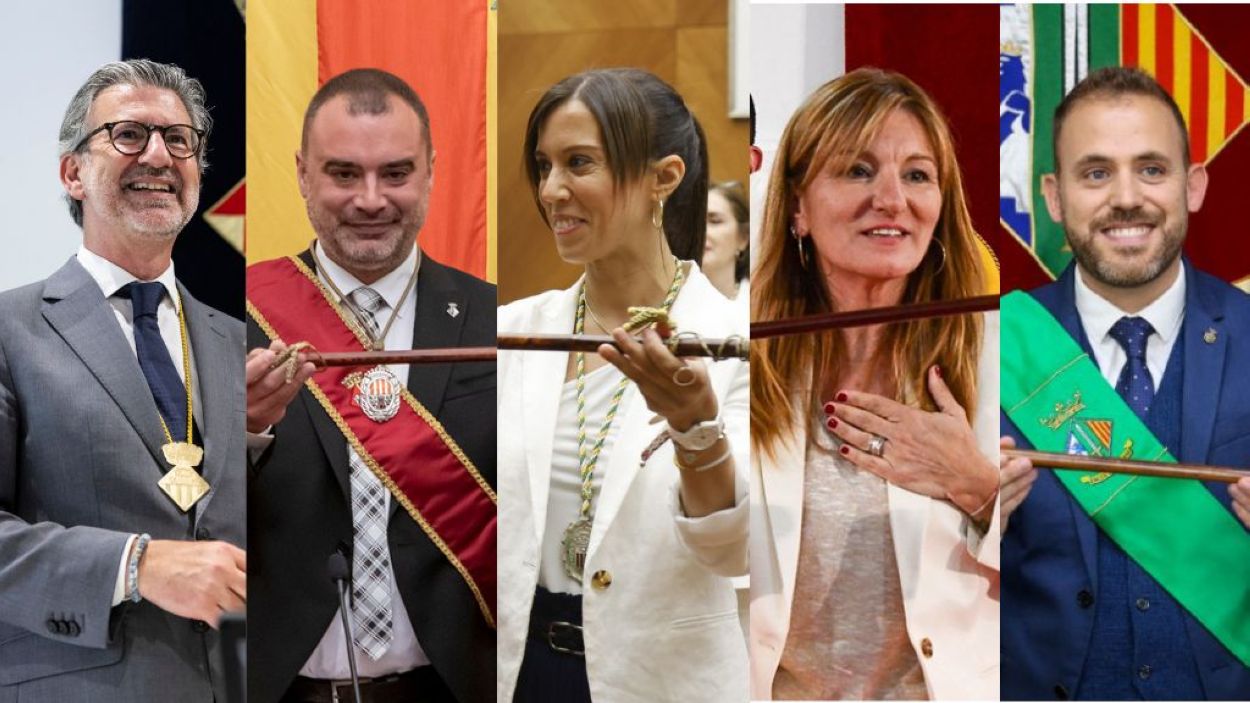 Els alcaldes de Sant Cugat, Terrassa, Sabadell, Rub i Cerdanyola / Fotos: Aj. Sant Cugat / ACN / ACN / Aj. Rub - Localpres / Aj. Cerdanyola