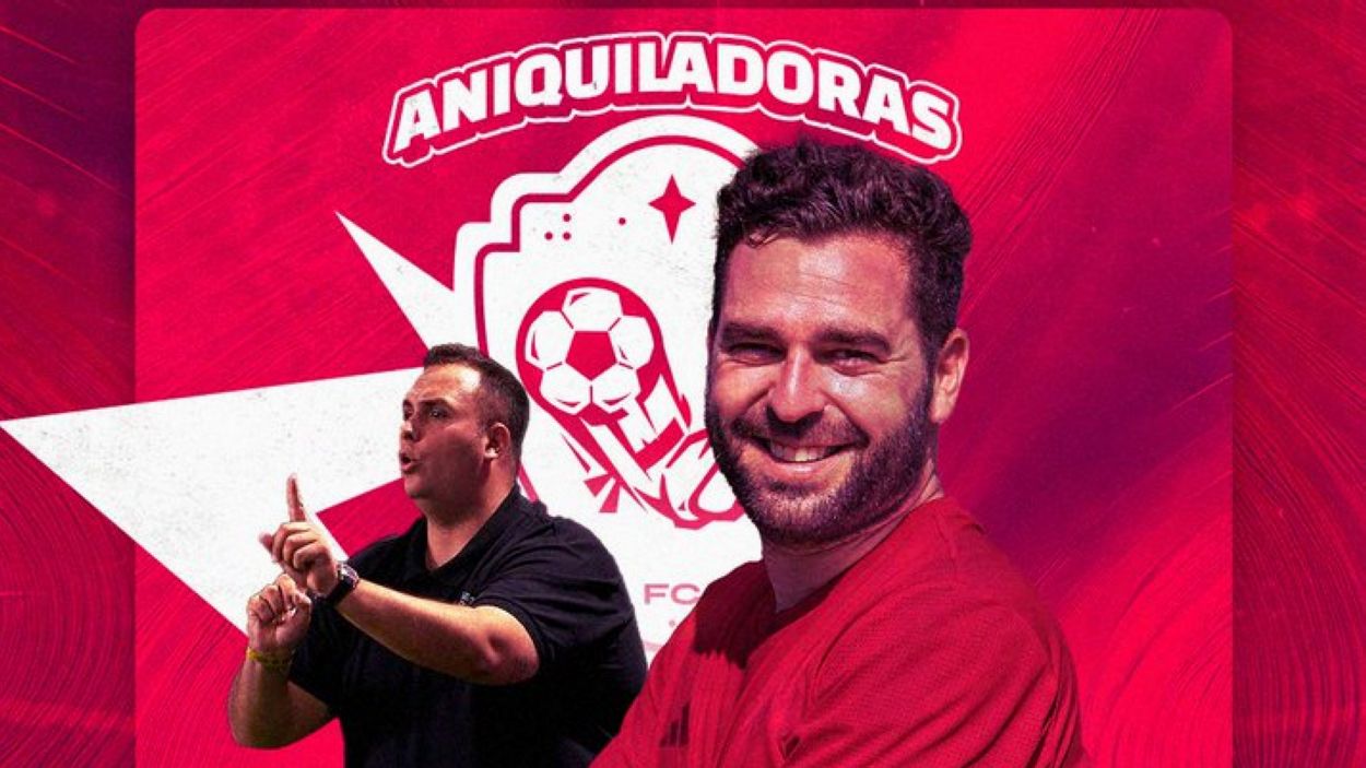 Els entrenadors Jaime Pascual i Joel Bravo, d'esquerra a dreta / Foto: Aniquiladoras FC