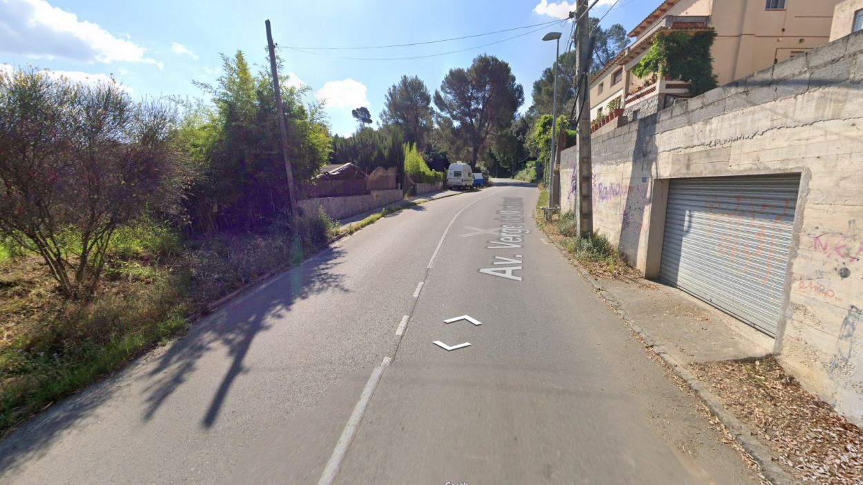 Tram afectat de l'avinguda Verge de Montserrat / Foto: Google Maps
