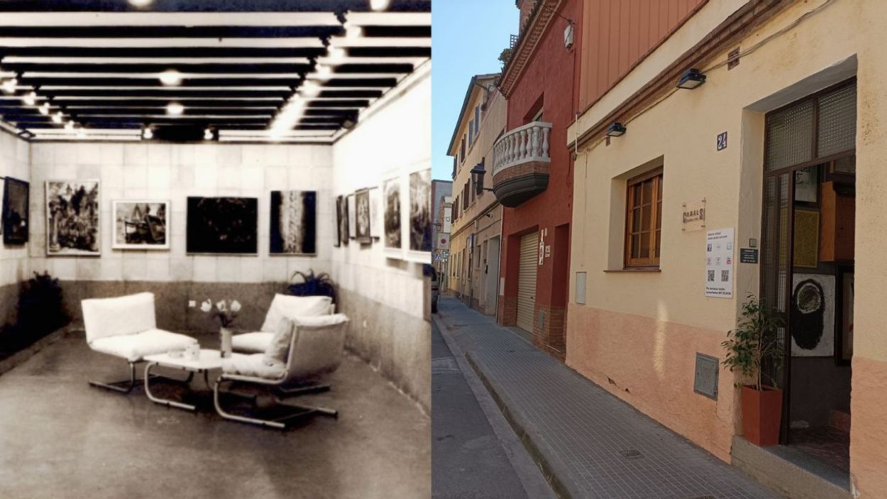 Imatge de la galeria el 1973, a l'esquerra, i el 2023, a la dreta 