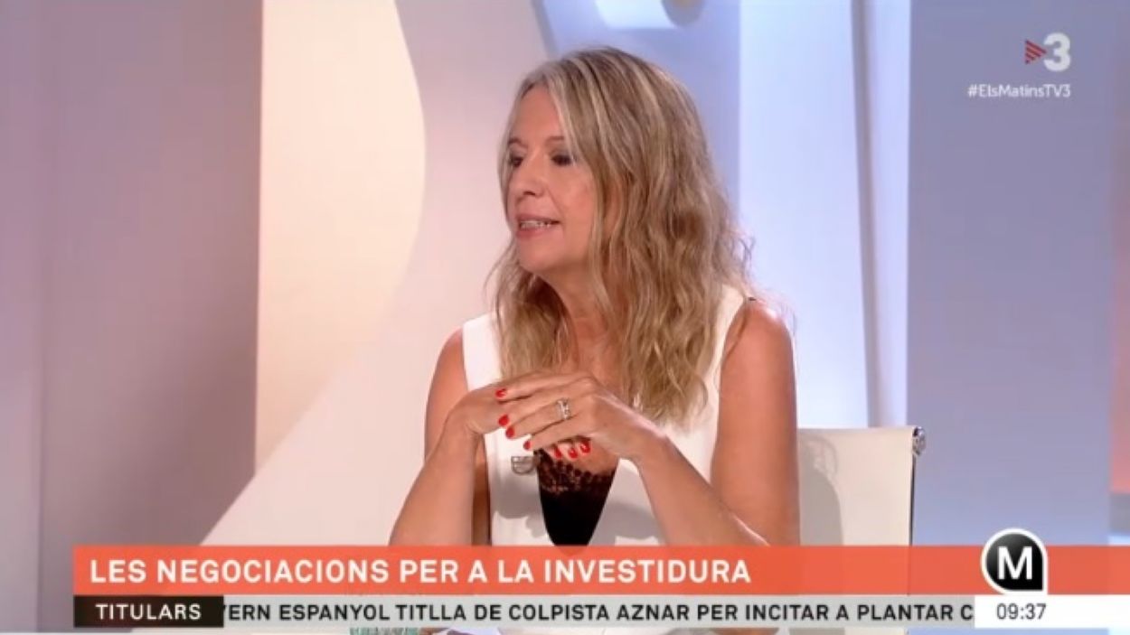 Mireia Ingla durant una de les intervencions a la tertúlia dels 'Matins de TV3' / Font: TV3
