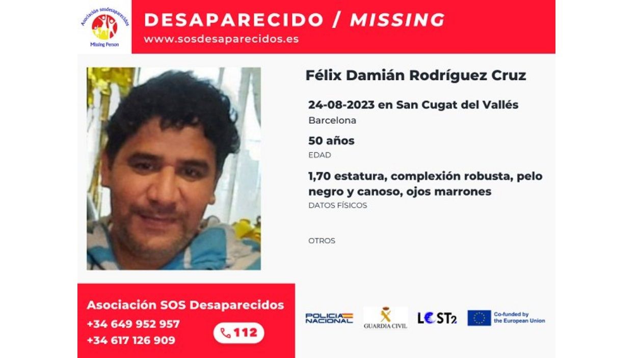 Imatge de la persona desapareguda / Foto: SOS Desaparecidos