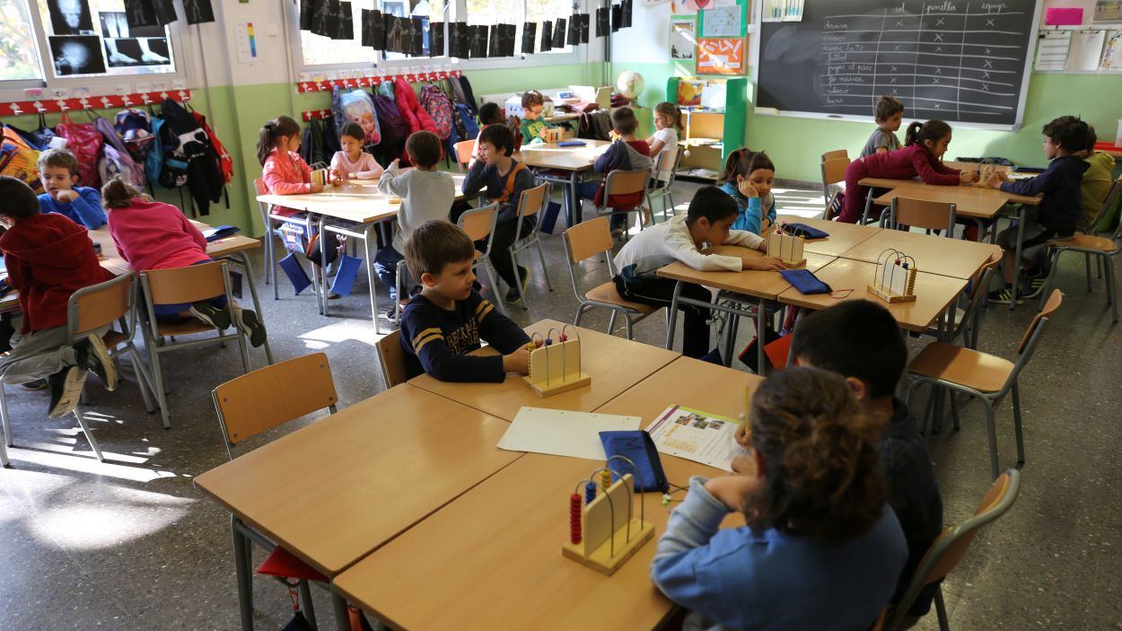 Alumnes d'una classe de l'institut-escola Catalunya / Foto: Cugat Mdia