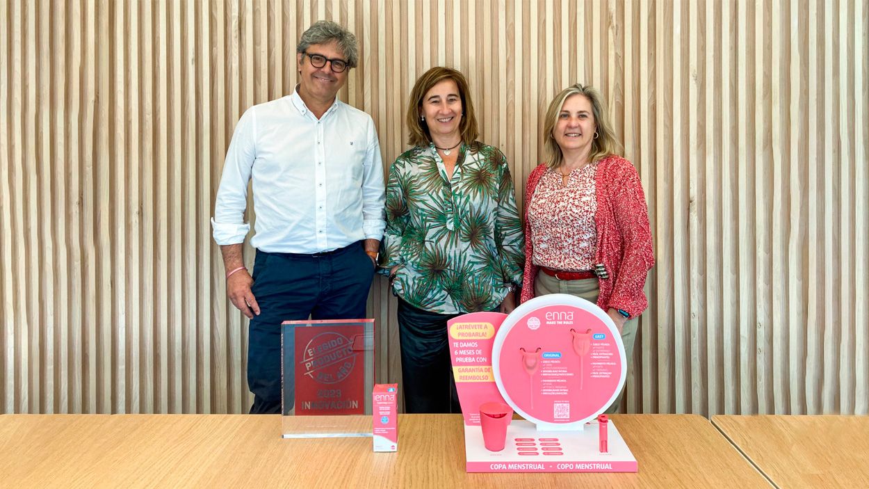 Els fundadors de l'empresa, Joan Garriga, Emma Molera i Dolors Lopez