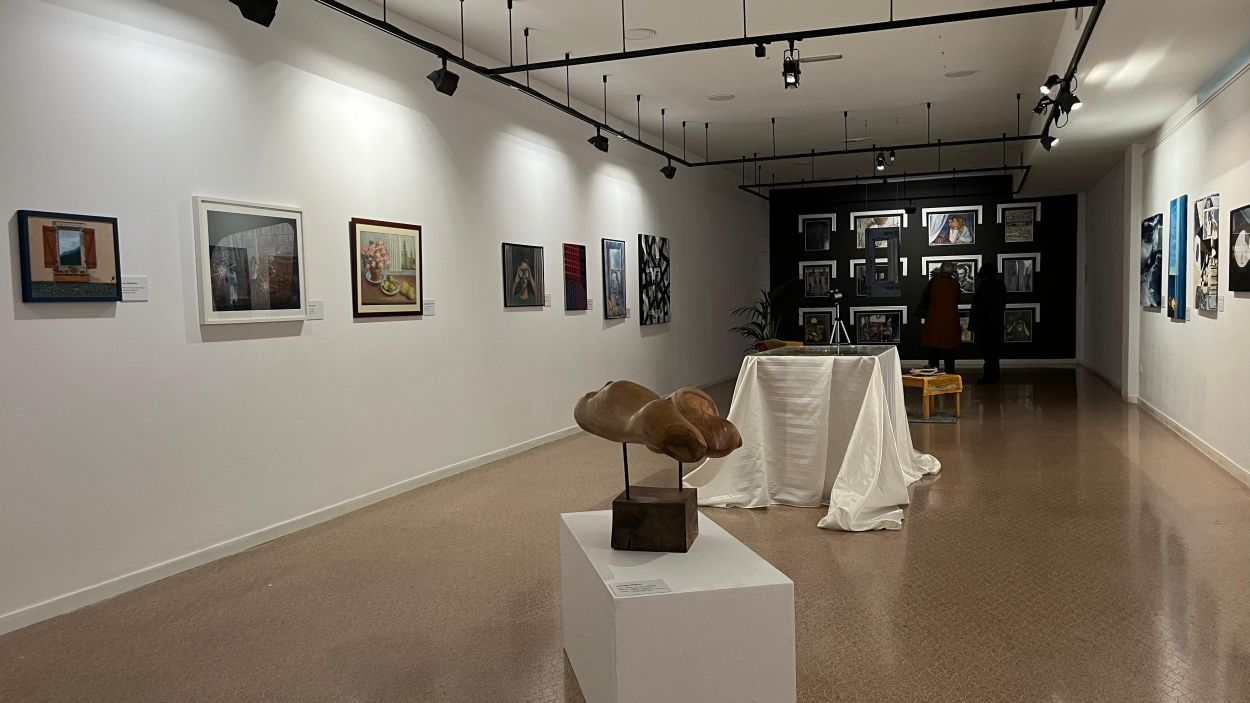 La mostra col·lectiva es troba a la sala d'exposicions de la Casa de Cultura / Foto: Cugat Mèdia