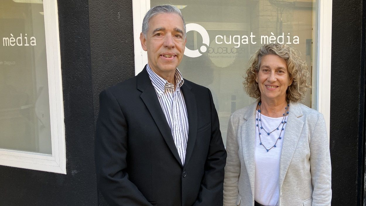 El president de Sant Cugat Empresarial, Jaume Vives, i la gerent de l'entitat, Concepció Curet / Foto: Cugat Mèdia