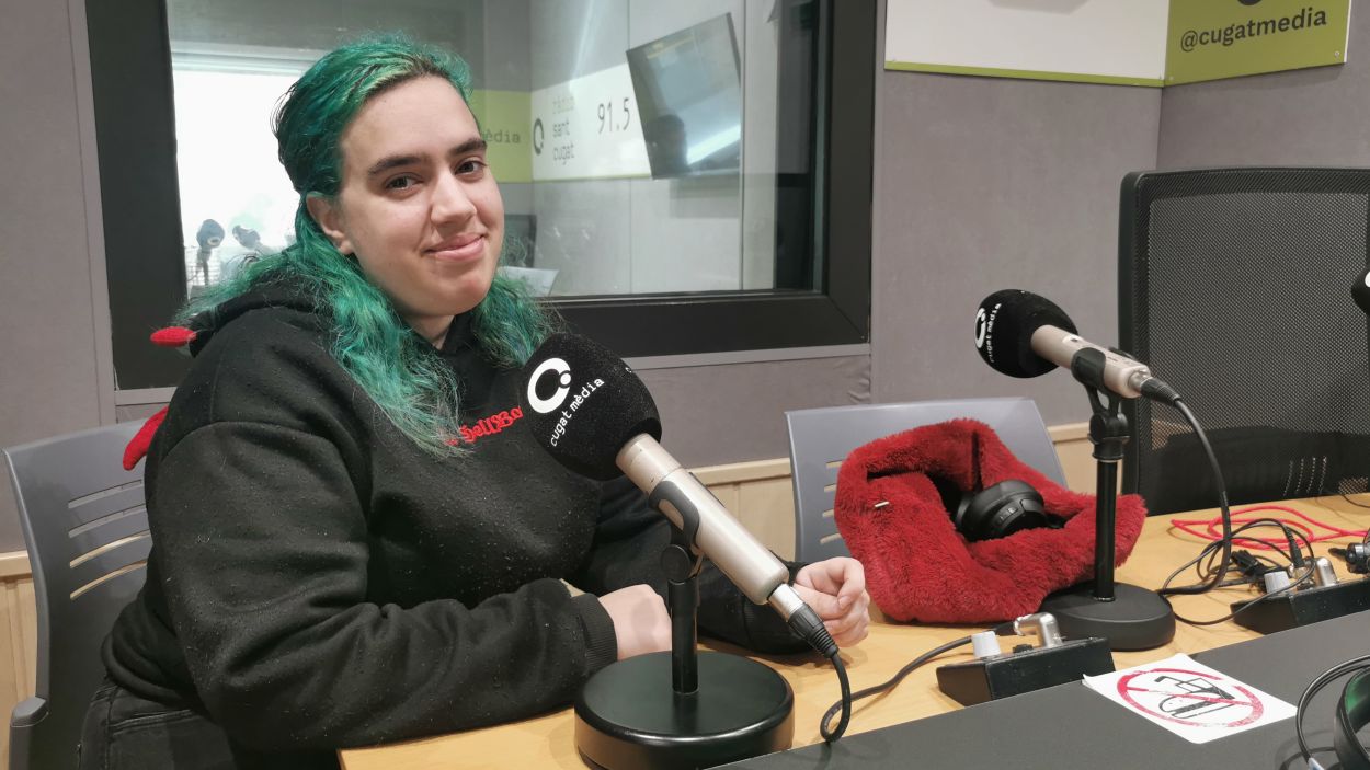 Lia Giménez, a Ràdio Sant Cugat / Foto: Cugat Mèdia