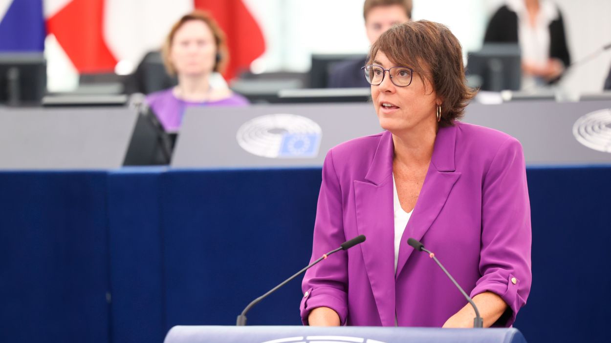 L'eurodiputada d'ERC, Diana Riba, durant una intervenci en un debat celebrat al Parlament Europeu d'Estrasburg / Foto: Parlament Europeu (ACN)