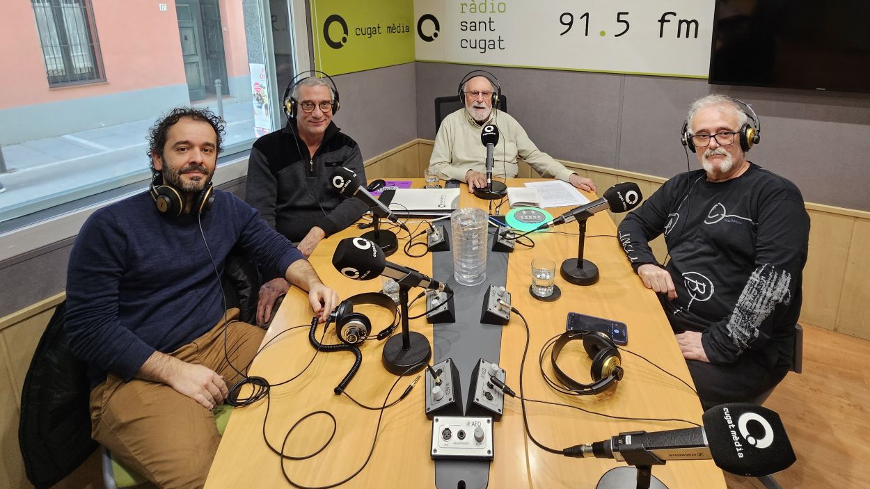 Tomàs Montoya, Ferran Castells, Eduard Jener i Robert Torres, durant el 'Molta Comèdia' d'aquest dijous / Foto: Cugat Mèdia