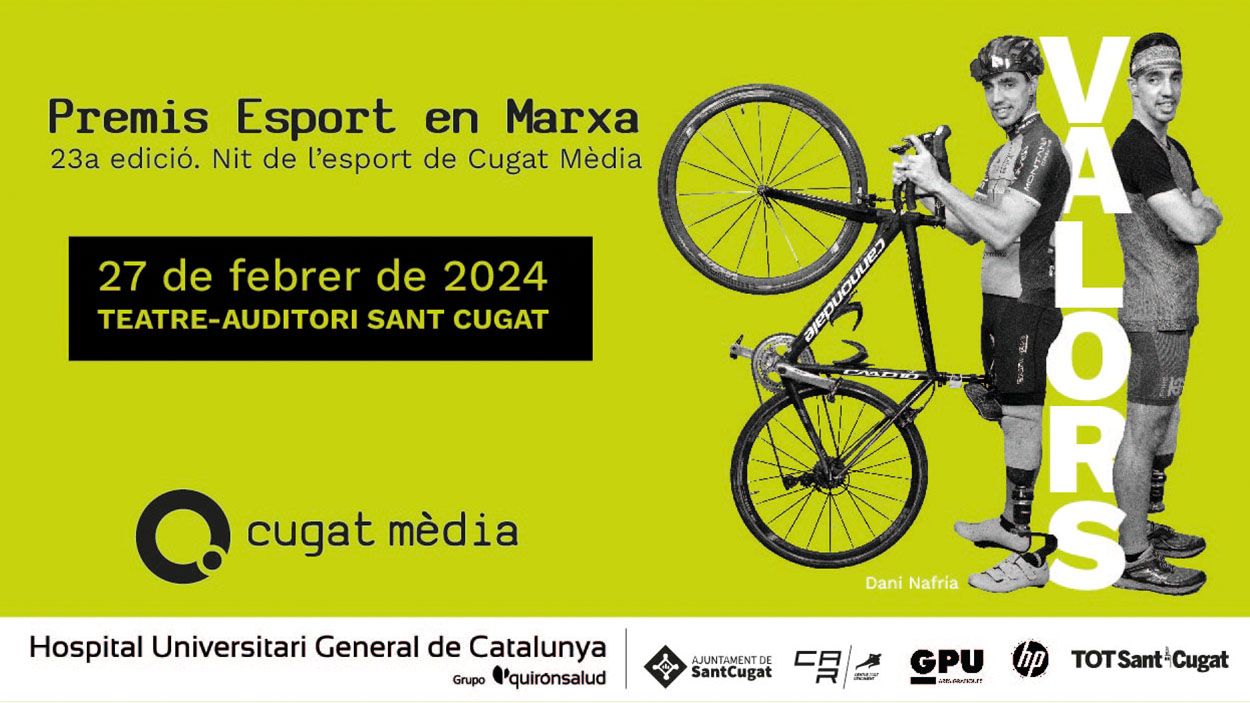 Cartell de la 23a edició dels Premis Esport en Marxa / Foto: Lluís Llebot (Cugat Mèdia)