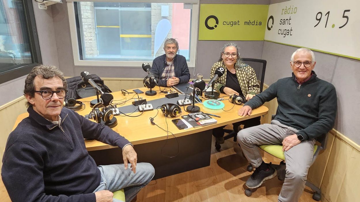Toni Samsó, Àlvar Roda i Rogeli Pedró entrevistats a Ràdio Sant Cugat/Foto:Cugat Mèdia