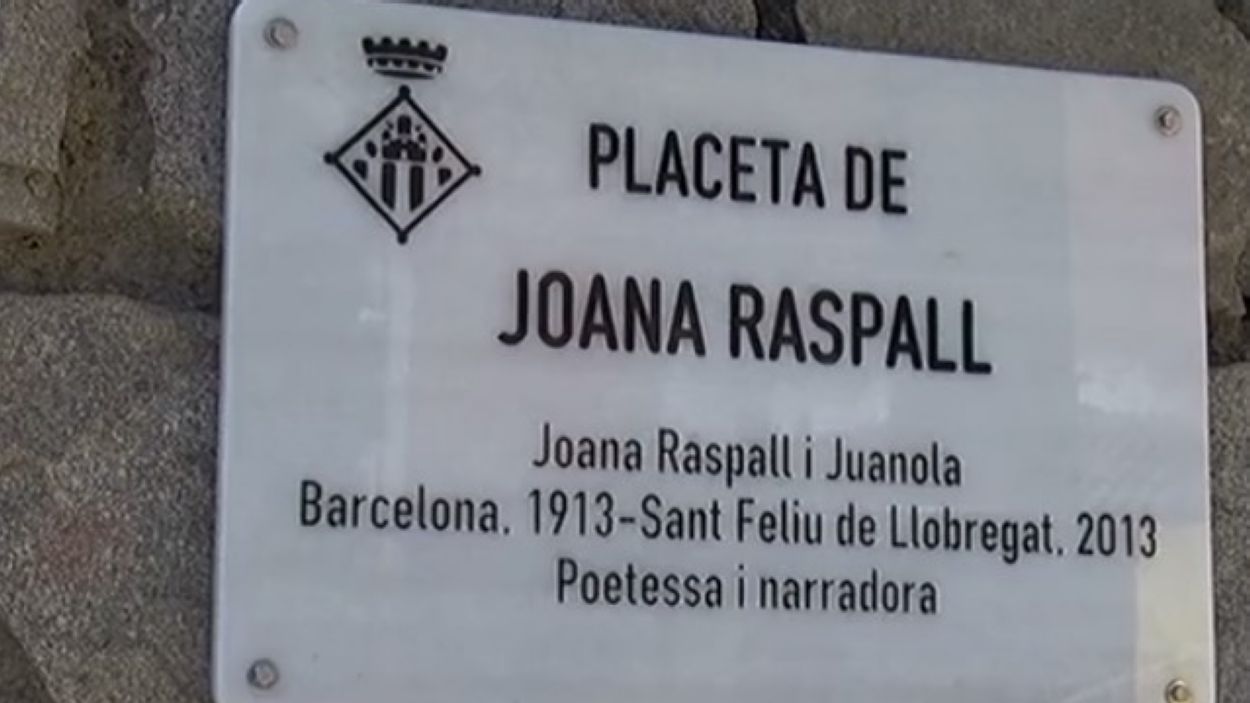 El 2018 es va aprovar el nom de placeta Joana Raspall, al costat de l'escola Joan Maragall / Foto: Cugat Mdia