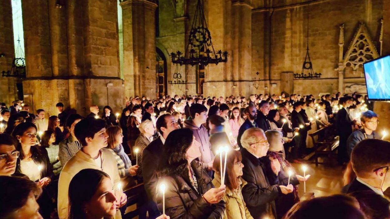 Imatge d'arxiu de la Vetlla Pasqual de l'any passat, que és la missa més important de l'any pel catolicisme Imatge d'arxiu de la Vetlla Pasqual de l'any passat, que és la missa més important de l'any pel catolicisme