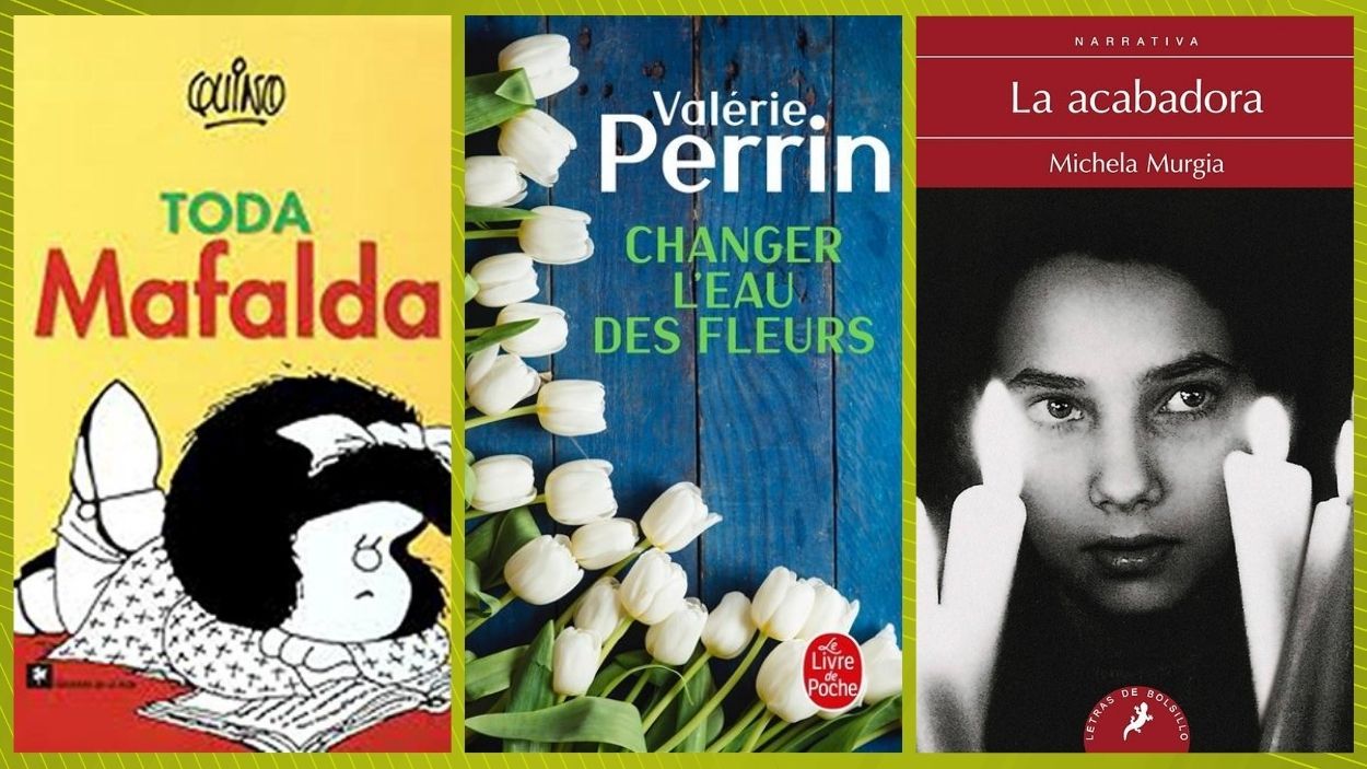 Portades dels llibres recomanats per tres santcugatenques de l'Argentina, Frana i Itlia