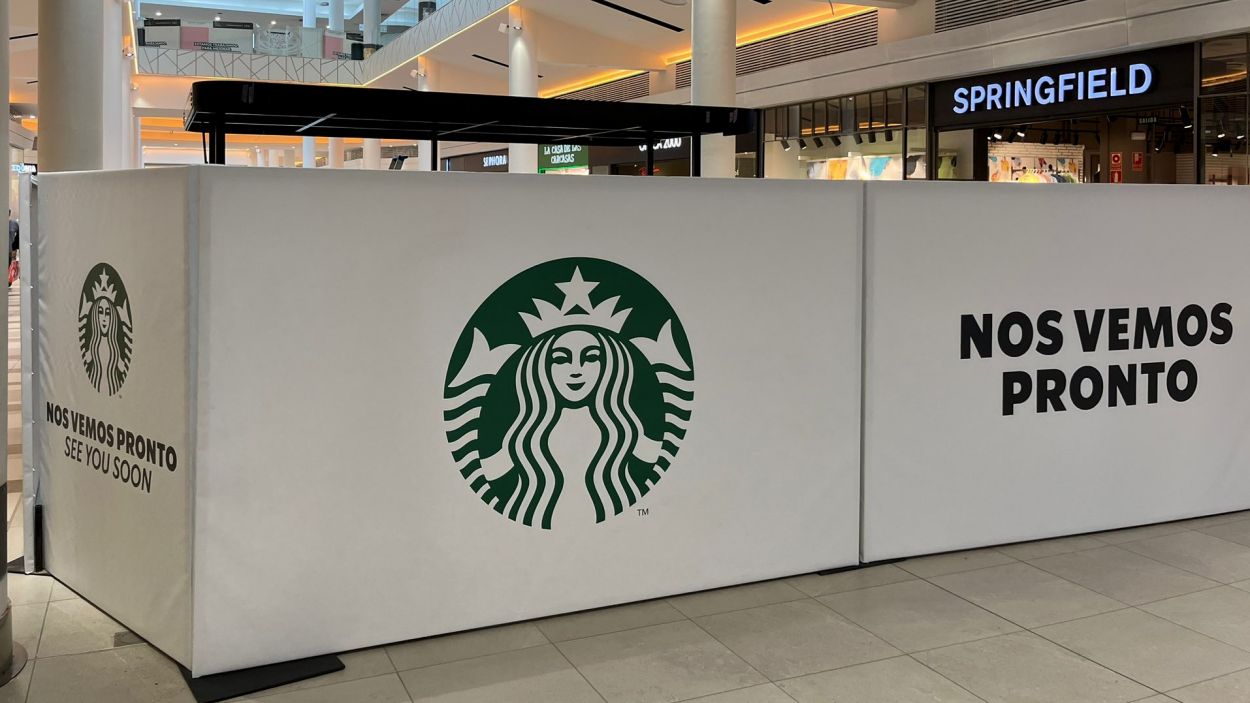 Imatge de l'espai en construcci que ocupar l'Starbucks al centre comercial / Foto: Cugat Mdia