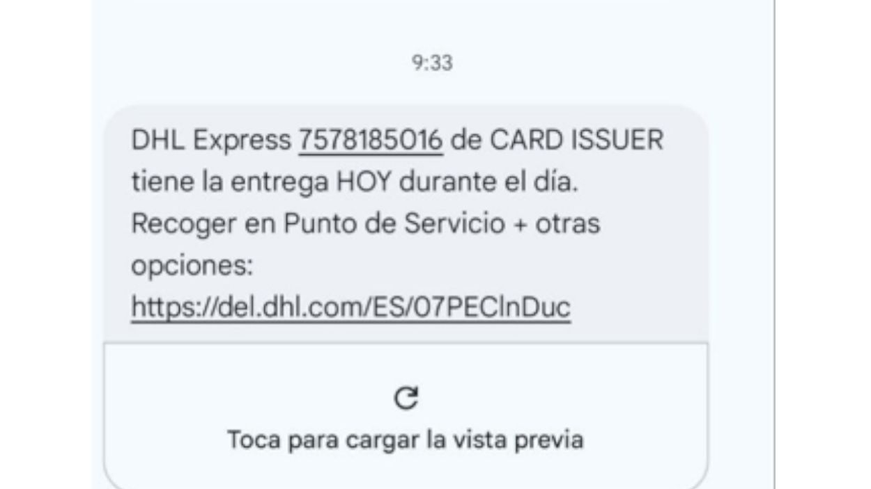 Alerta d'estafa: suplanten DHL amb un missatge que avisa d'una entrega pendent