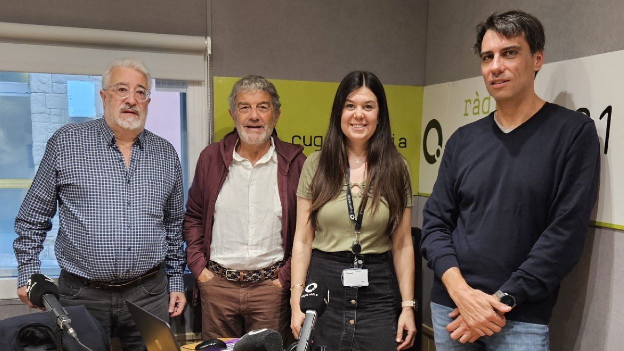 D'esquerra a dreta: Jordi Casas, lvar Roda, Alba Triad i Hctor Verd, a la tertlia ciutadana / Foto: Cugat Mdia