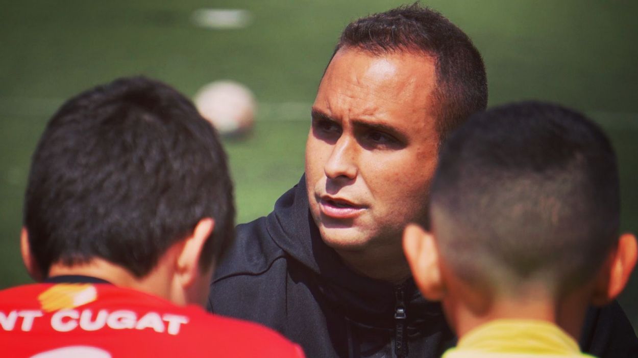 Jaume Pascual, en el seu pas pel SantCu FC com a entrenador / Foto: Cedida