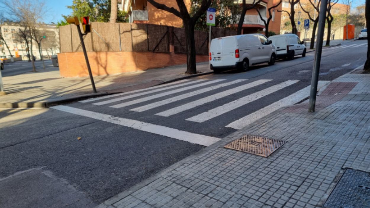 L'encreuament de l'avinguda de Rius i Taulet amb el passeig de Sant Mart s un dels punts que es pacificar / Foto: Ajuntament de Sant Cugat