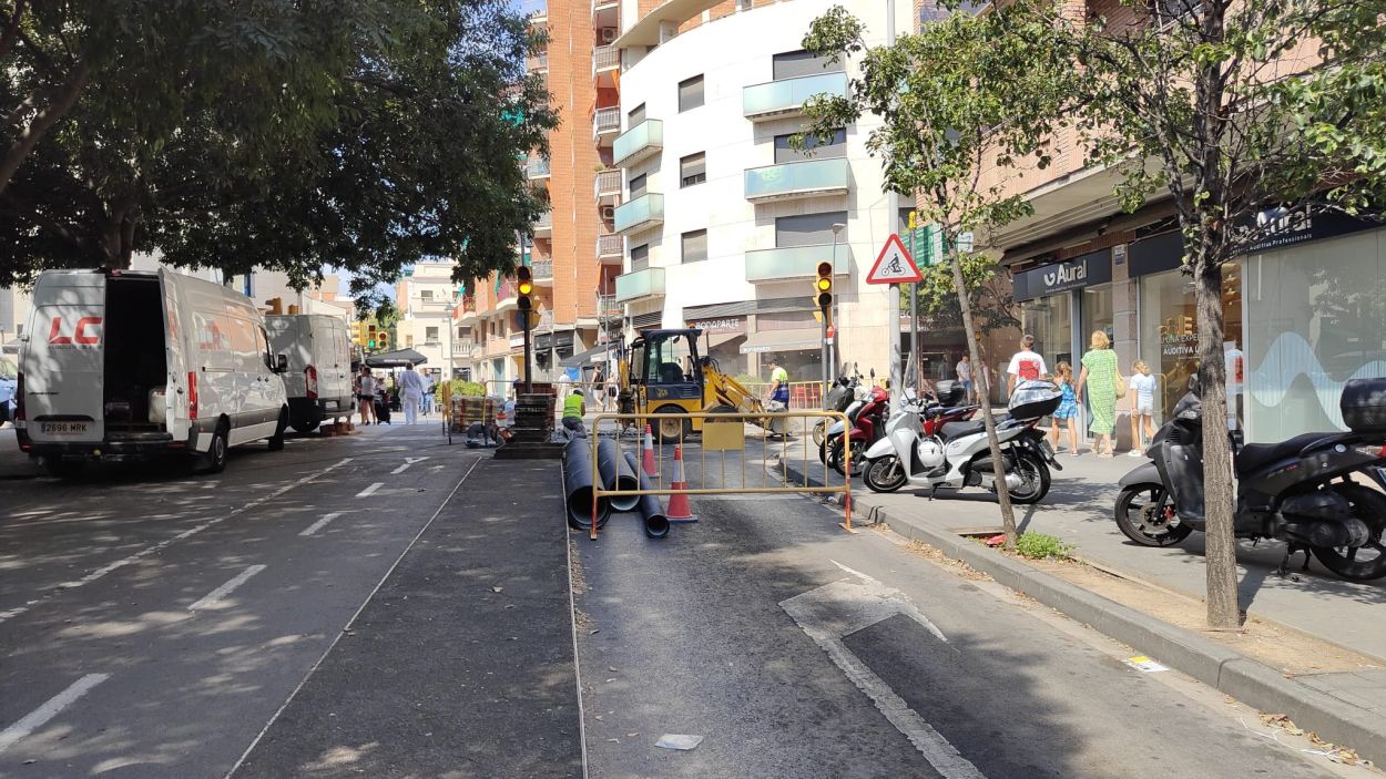 Tallat un tram de la Rambla del Celler per obres / Foto: Cugat Mdia