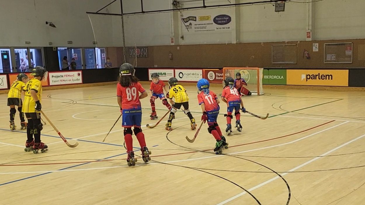 Un moment de la semifinal de benjamins. // Foto: Alex Surez (Cugat Mdia)