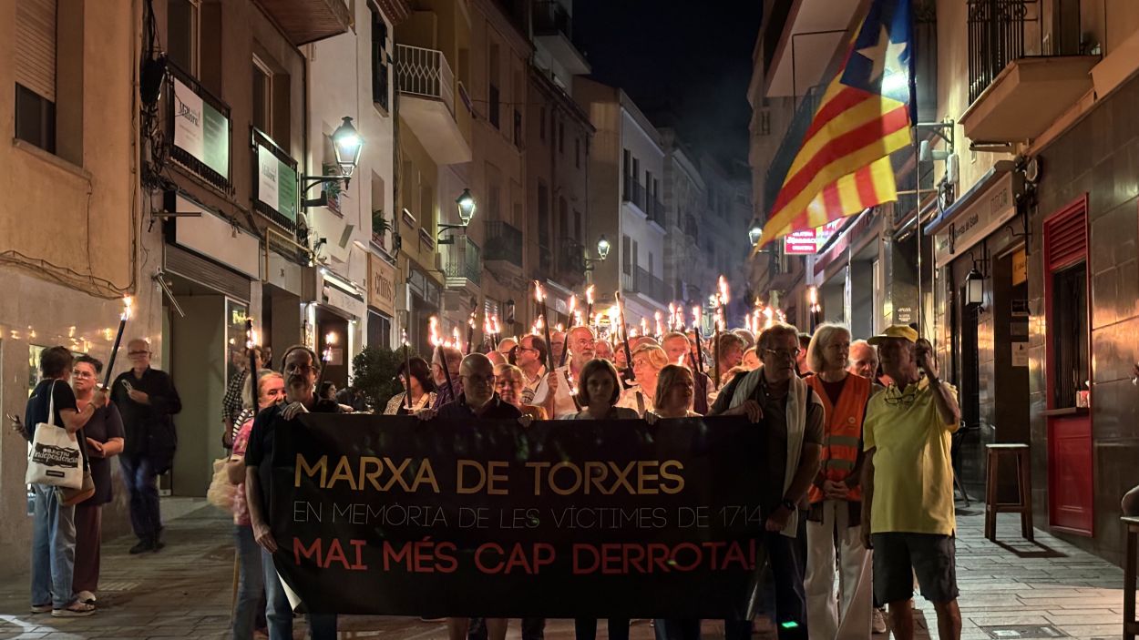 Marxa de torxes en memria de les vctimes del 1714/ Foto: Cugat Mdia