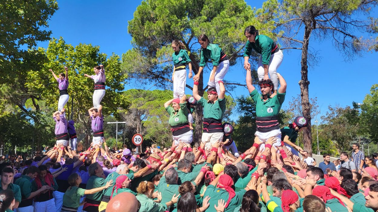 La Trobada Castellera ha estat protagonista del diumenge. // Foto: Alex Surez (Cugat Mdia)