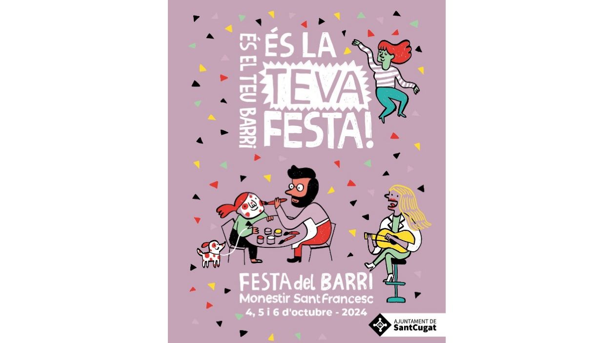 Cartell de la Festa del barri del Monestir - Sant Francesc