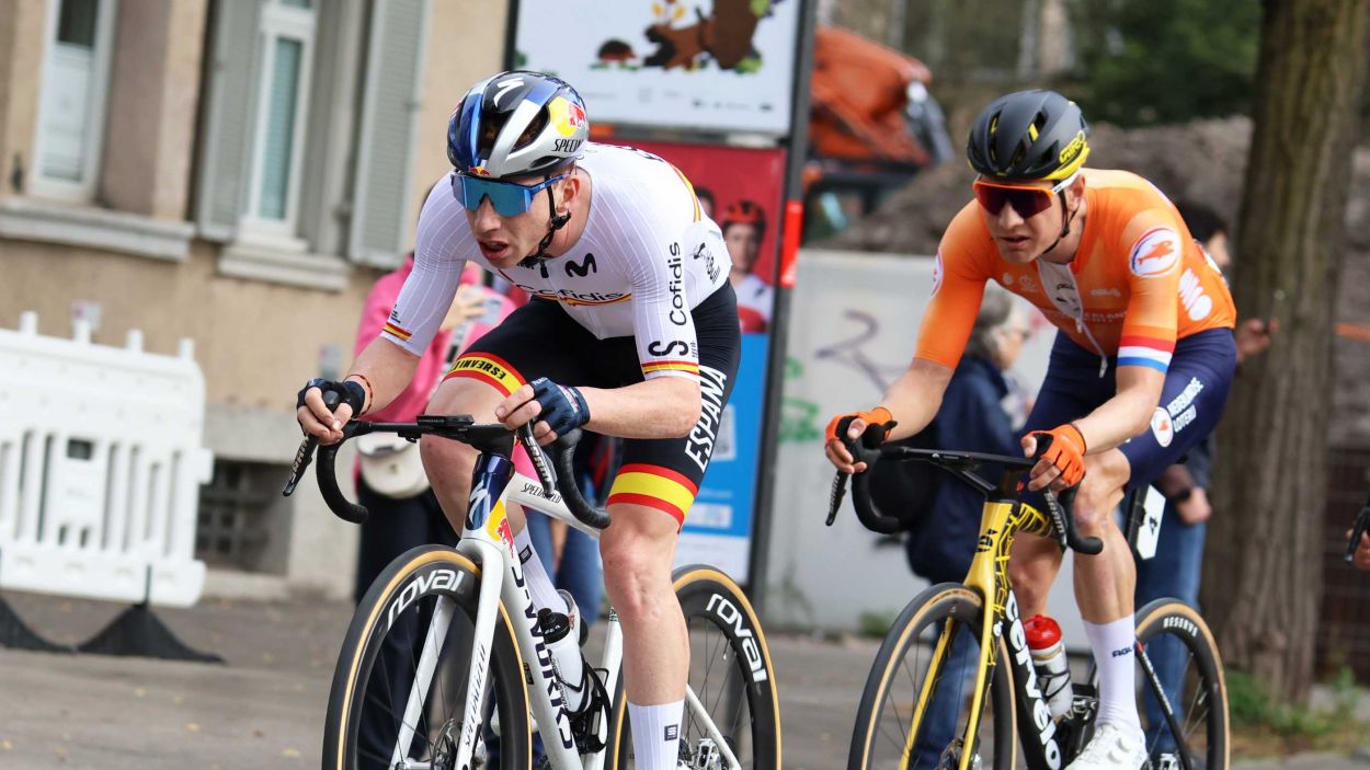 Roger Adri durant un dels trams del Mundial / Foto: Federaci Espanyola de Ciclisme