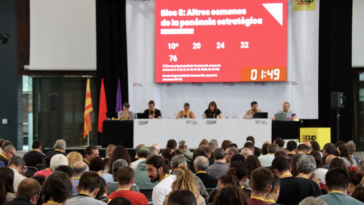 L'assamblea nacional de la CUP el dissabte a Sabadell / Foto: ACN