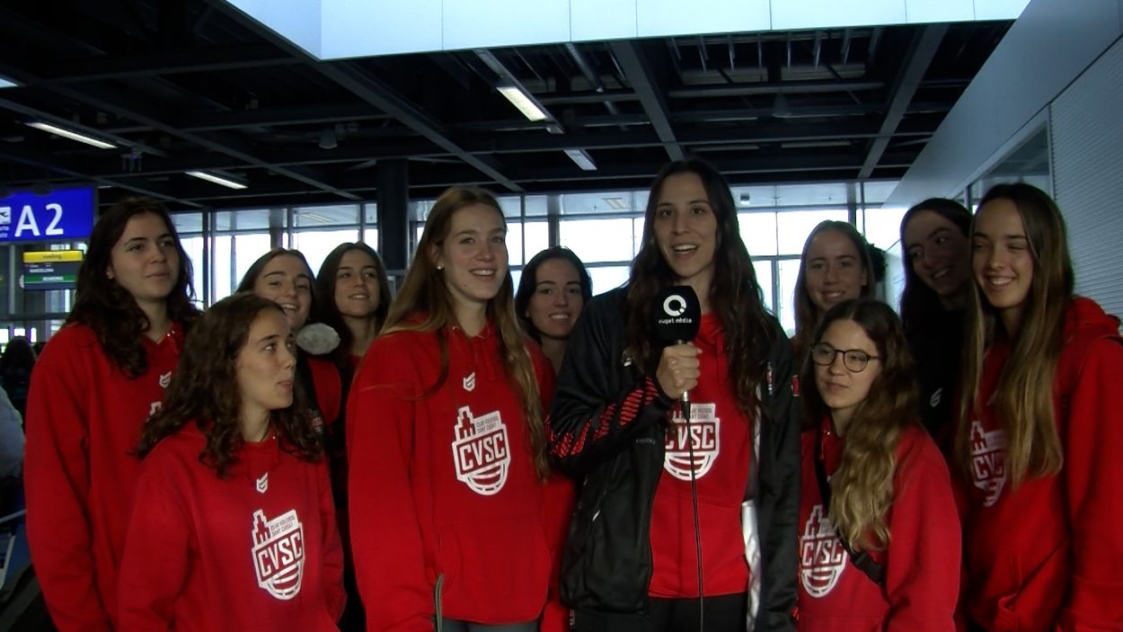 Les jugadores del DSV Volei Sant Cugat, protagonistes del reportatge / Foto: Cugat Mdia