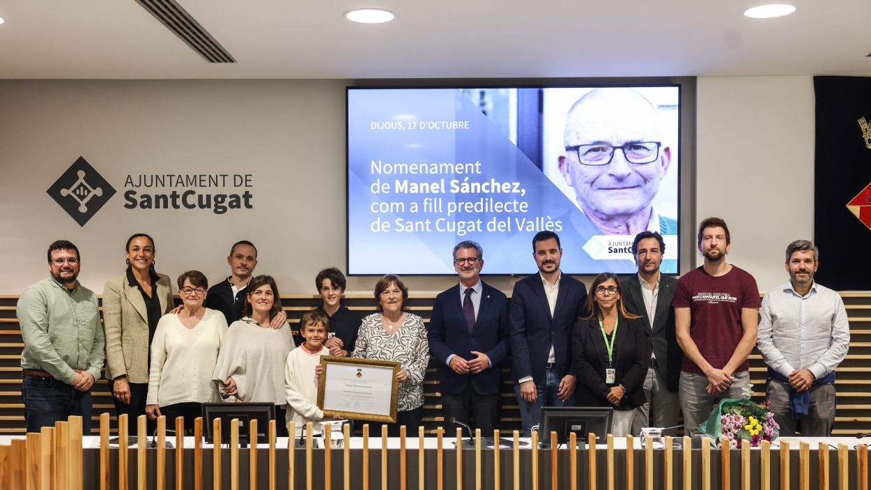 Nomenamet de Manel Snchez com a fill predilecte de Sant Cugat / Foto: Ajuntament