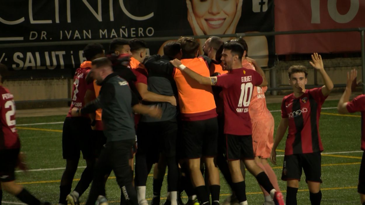 El SantCu celebra el 3-2 definitiu / Foto: Cugat Mdia