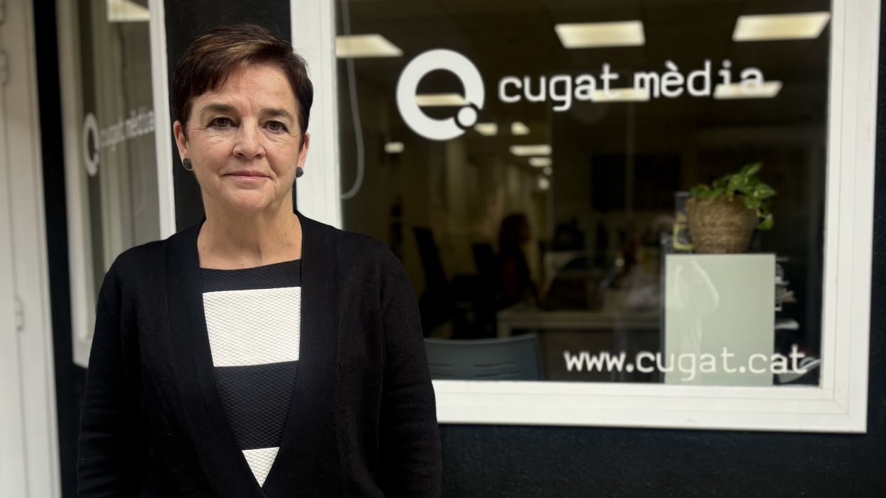 Mireia Mestre, directora del Centre de Restauraci de Bns Mobles de Catalunya, davant les installacions de Cugat Mdia / Foto: Cugat Mdia