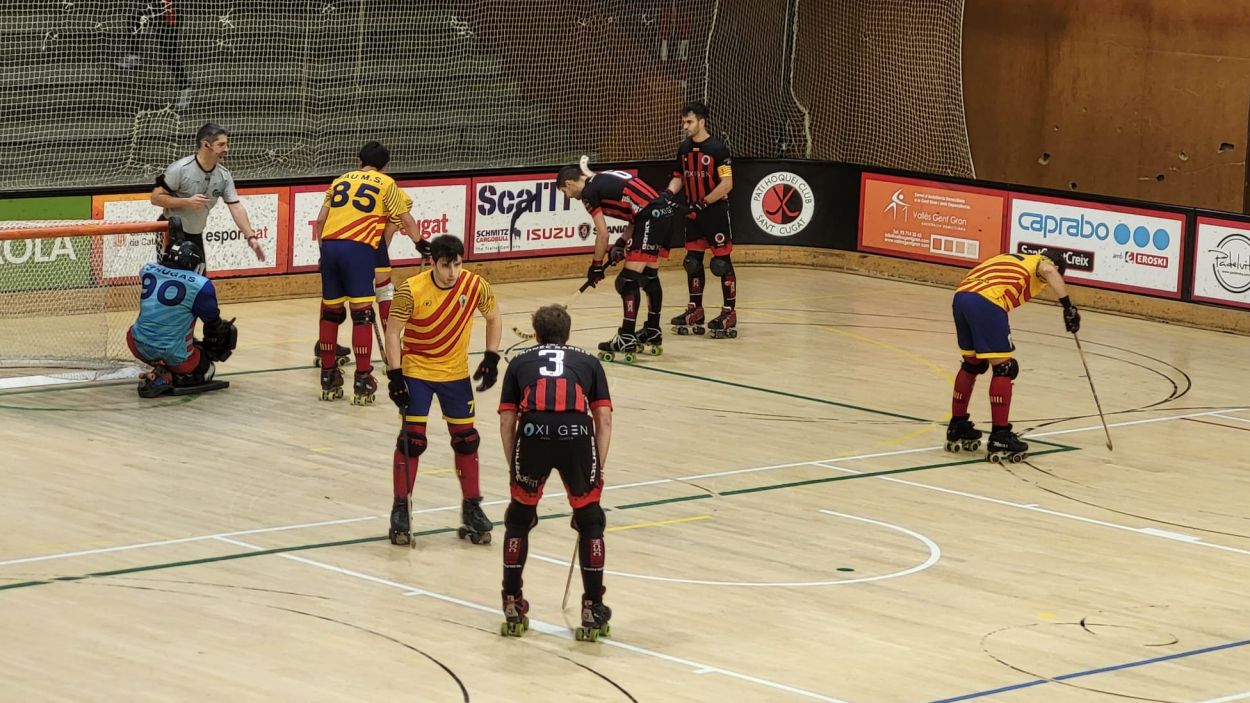 Imatge del partit entre el conjunt santcugatenc i el Tordera / Foto: Cugat Mdia