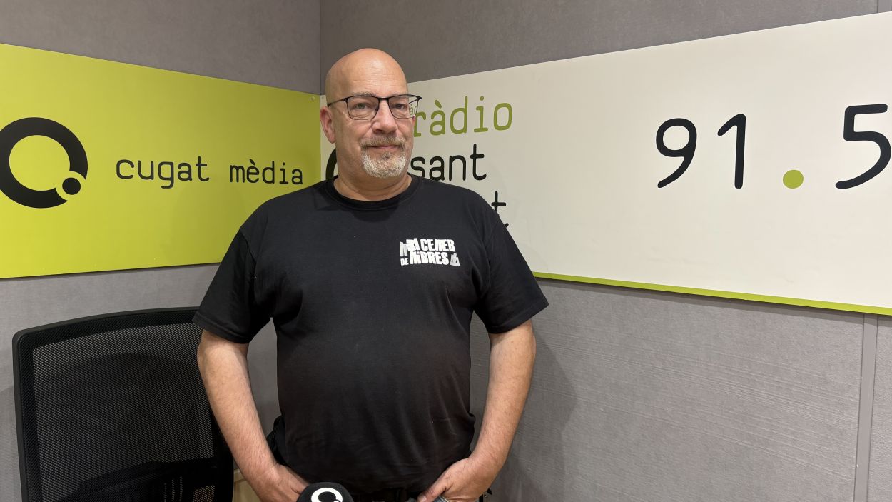 Pablo Gimnez, llibreter del Celler de Llibres a l'estudi Ramon Barnils de Rdio Sant Cugat / Foto: Cugat Mdia