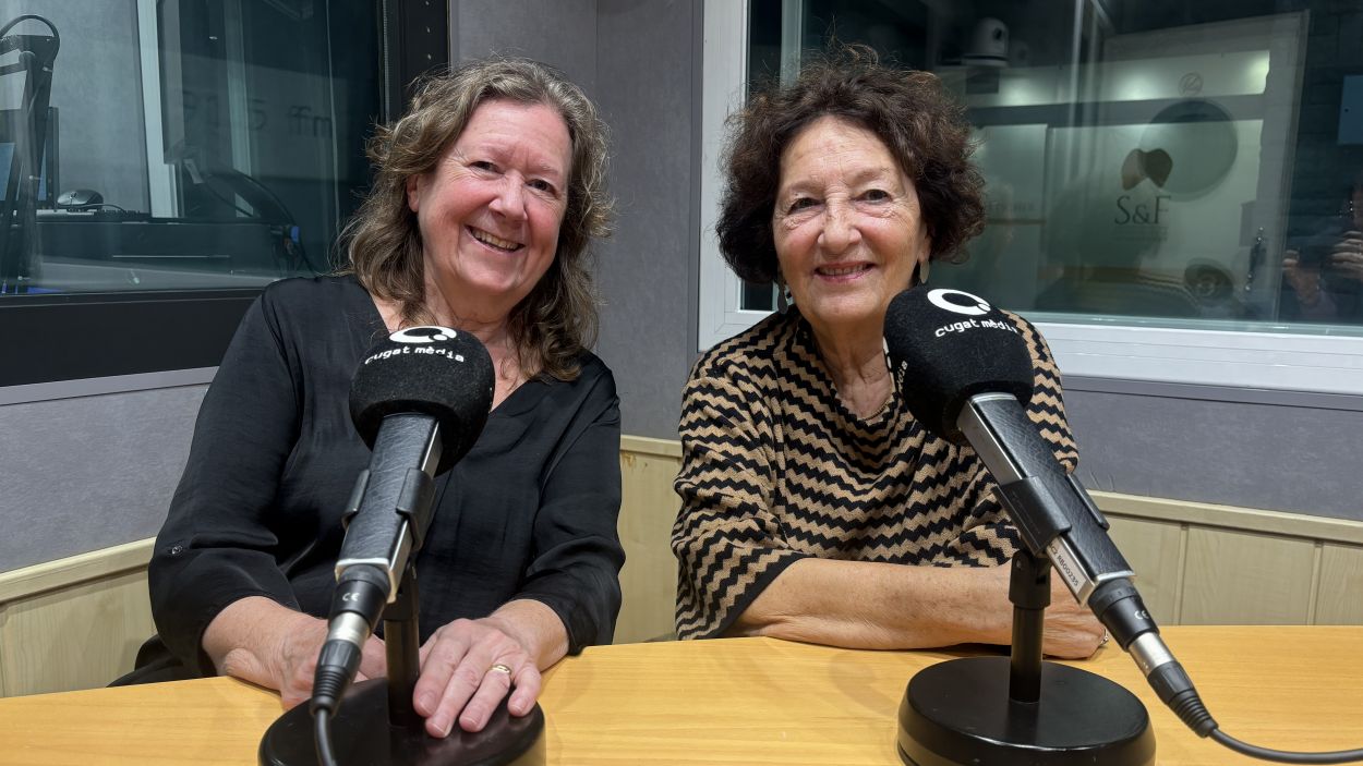 Ana Bejarano i Olivia de Miguel, guardonades amb el Premi Nacional a la Millor Traducci a l'estudi Ramon Barnils de Rdio Sant Cugat / Foto: Cugat Mdia