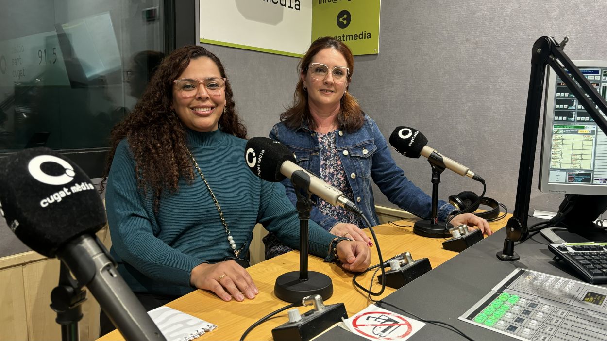 Lady Diana Borrero i Lisdaimi Abreu a l'estudi 2 de Rdio Sant Cugat / Foto: Cugat Mdia