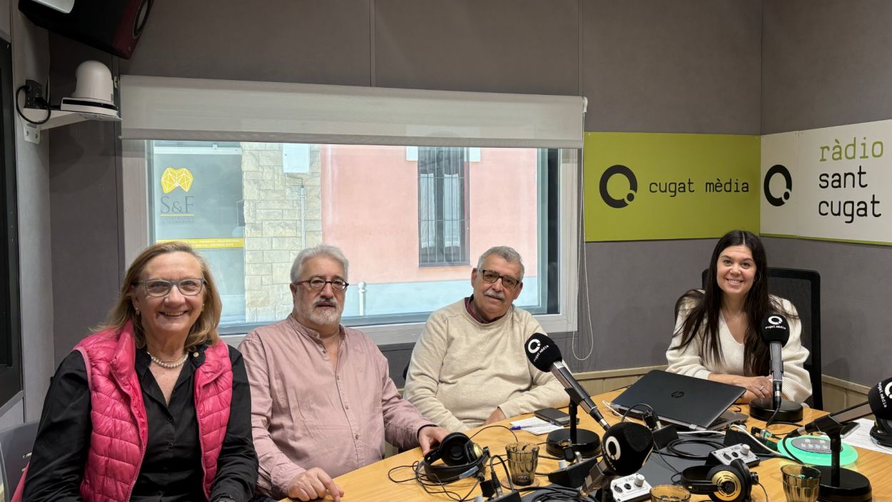 D'esquerra a dreta: Montse Moral, Jordi Casas, Juan Merino i Alba Triad a l'estudi 1 de Rdio Sant Cugat / Foto: Cugat Mdia