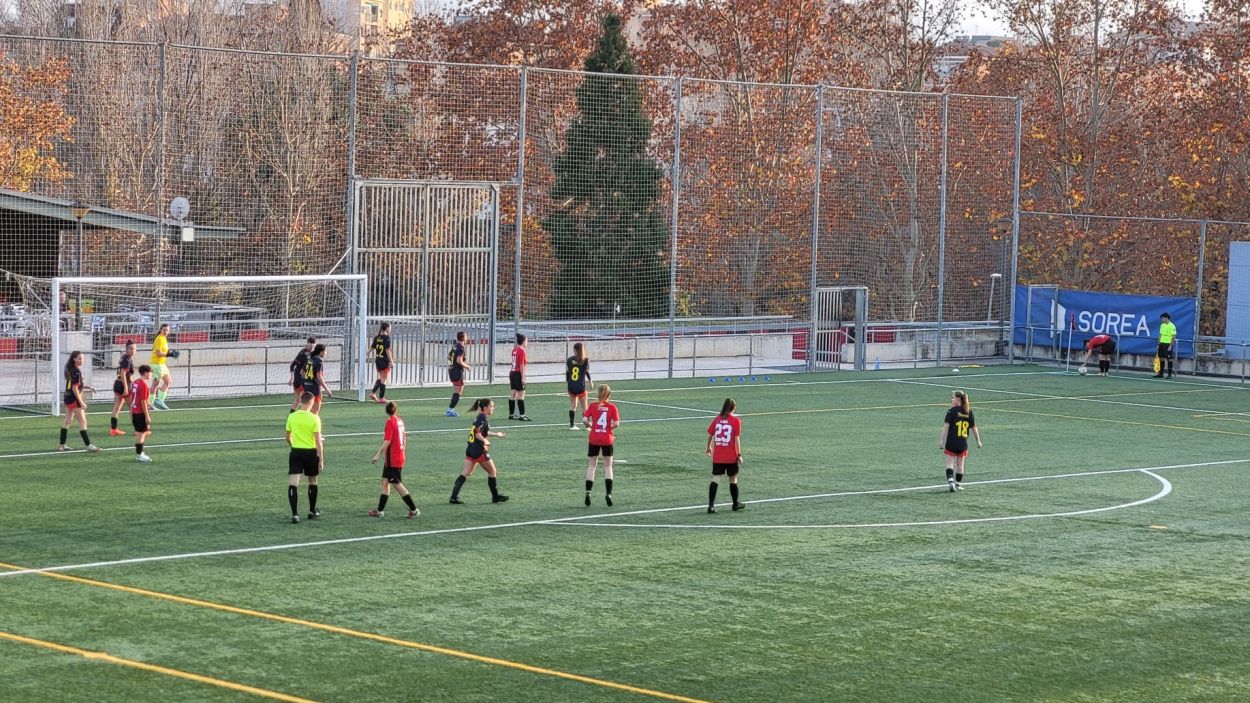 Imatge del partit entre el SantCu i el Girona / Foto: Cugat Mdia