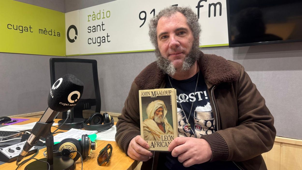 Roger Grfols a l'estudi de Rdio Sant Cugat