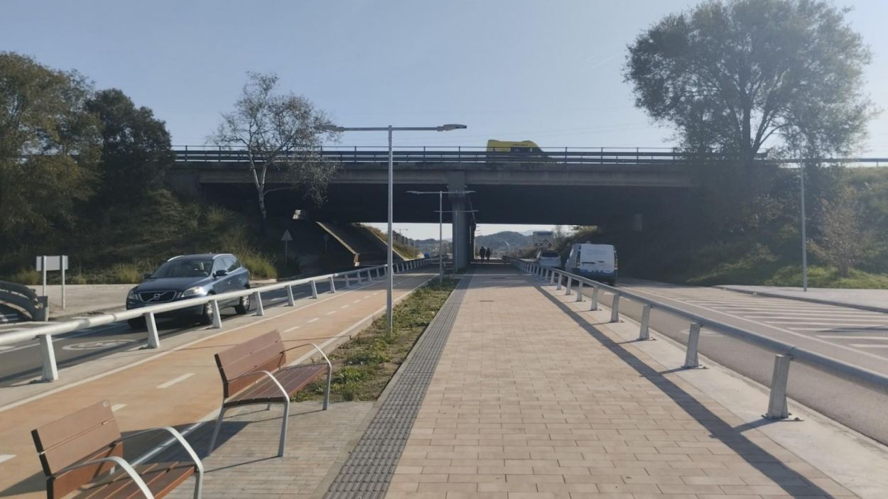 Les obres del pas sota l'autopista AP-7 ja estan prcticament enllestides / Foto: Ajuntament de Sant Cugat