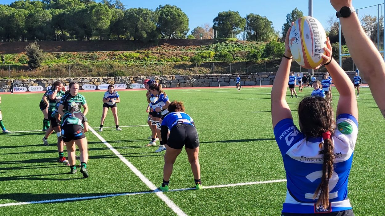 Imatge del partit entre el Rugby Sant Cugat i el Cocos andals / Foto: Cugat Mdia