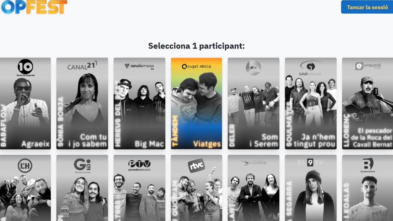 Web oficial de votacions d'OP Fest / Foto: Cugat Mdia i RTVC