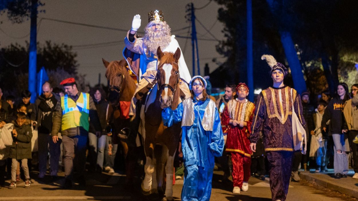 Un moment de la cavalcada de Reis a les Planes del 2024 / Foto: Premsa Ajuntament