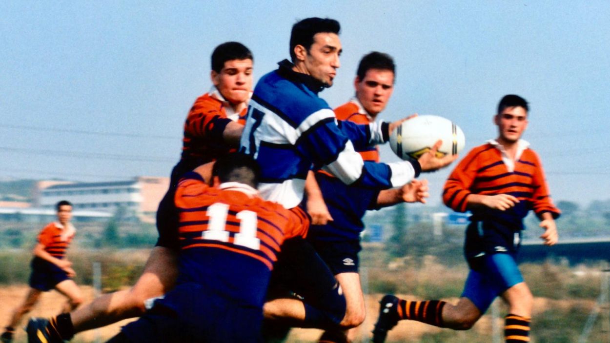 'Peewee' durant la seva etapa de jugador amb el Rugby Sant Cugat / Foto: Cedida