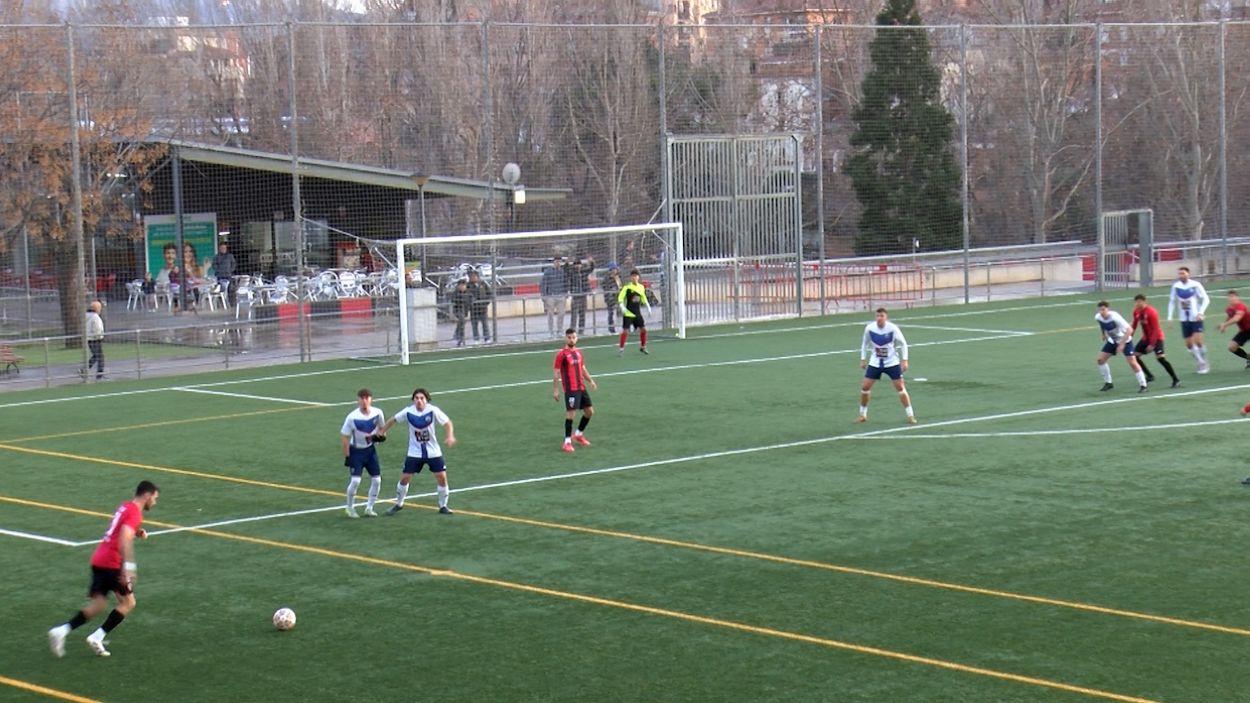 Imatge del gol de falta de Guillem Benet / Foto: Cugat Mdia