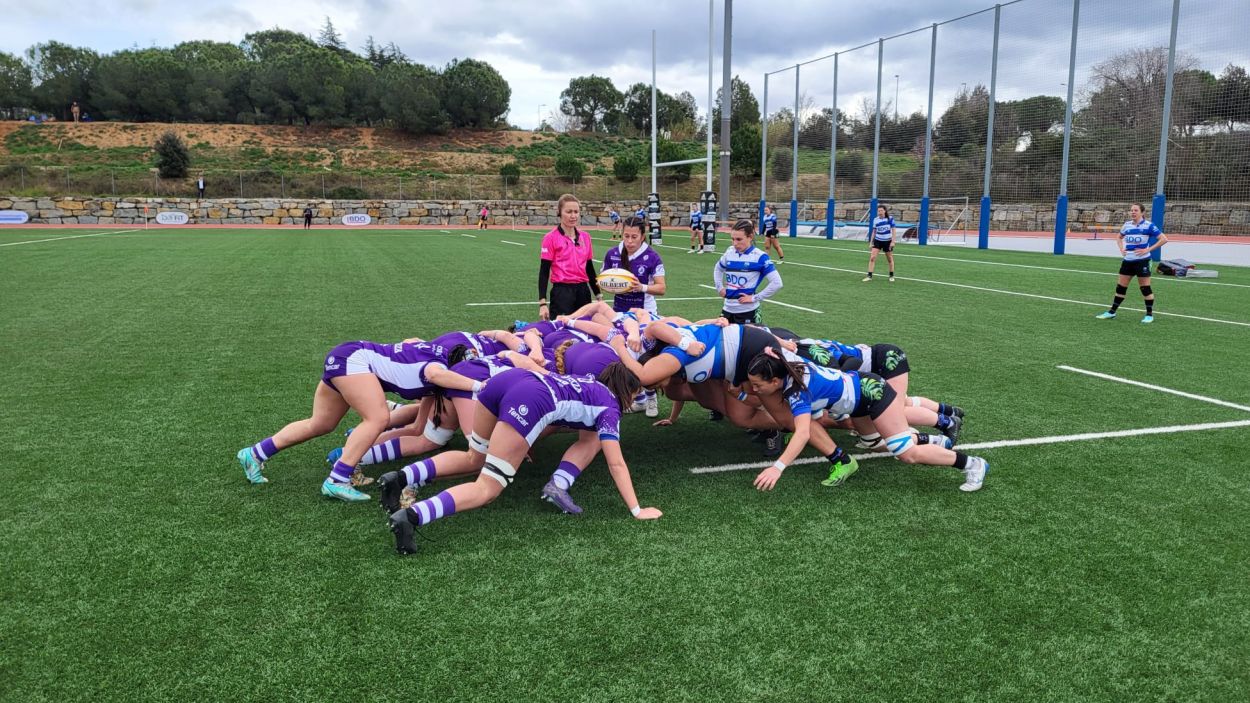 Imatge del partit entre el Rugby Sant Cugat i el Salvador / Foto: Cugat Mdia